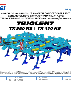 Farmet Triolent_TX380_470 Parts manual catalog PDF Download