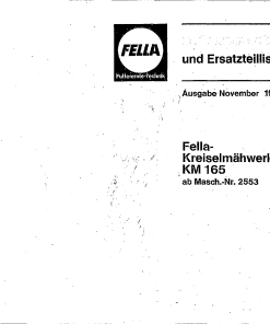 Fella KM165_1980 Disc Mower Parts manual catalog PDF Download