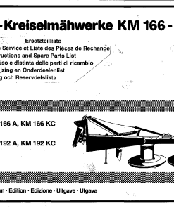 Fella KM166_191_192A-KC_1985_06 Disc Mower Parts manual catalog PDF Download