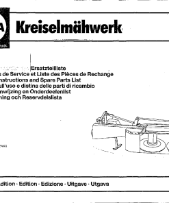 Fella KM167_1991 Disc Mower Parts manual catalog PDF Download