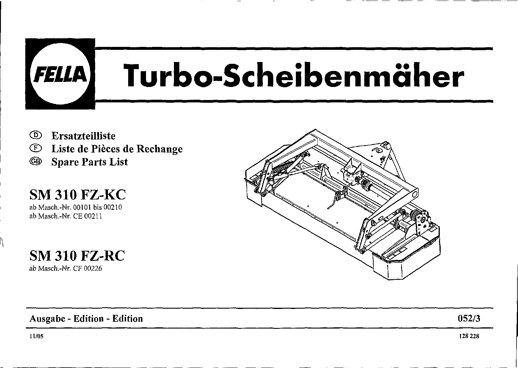 Fella SM310_FZ-KC_FZ-RC_2005 Disc Mower Parts manual catalog PDF Download