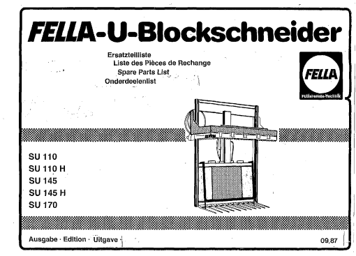 Fella SU110_145_170 Disc Mower Parts manual catalog PDF Download