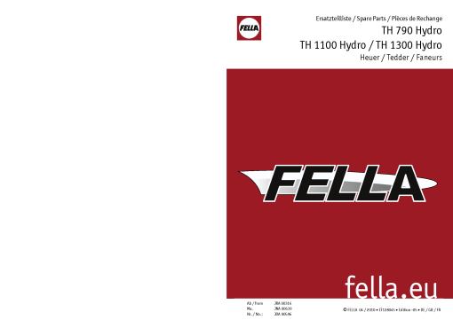 Fella TH790_1100_1300_Hydro_2010 Rotary Tedder Parts manual catalog PDF Download