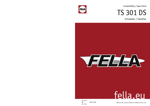 Fella TS301-DS_2010 Rotary Swather-Rake Parts manual catalog PDF Download