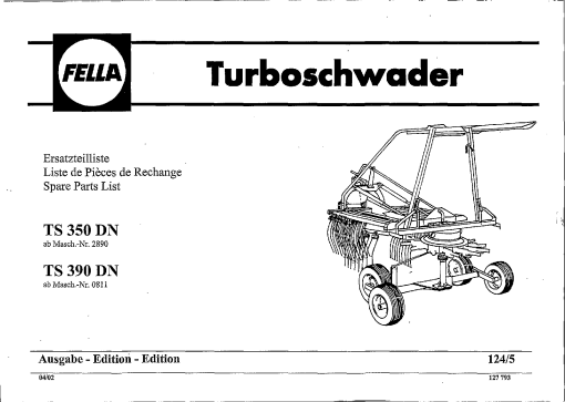 Fella TS340_350_390-DN_2002 Rotary Swather-Rake Parts manual catalog PDF Download
