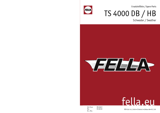 Fella TS4000_HB_DB_2010 Rotary Swather-Rake Parts manual catalog PDF Download