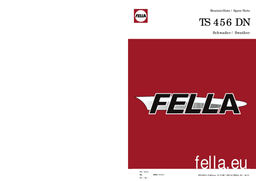 Fella TS456-DN_2010 Rotary Swather-Rake Parts manual catalog PDF Download