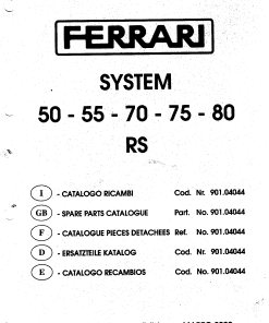 Ferrari System_50_55_70_75_80_RS Parts manual catalog PDF Download