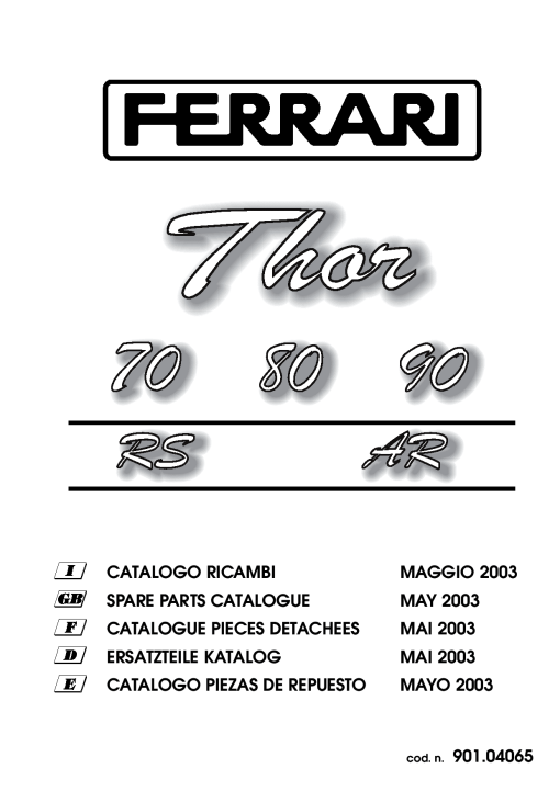 Ferrari Thor_70_80_90_1 Parts manual catalog PDF Download