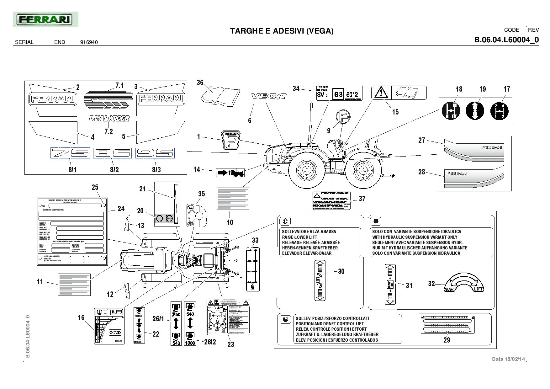 Ferrari Vega_95_DS_2 Parts manual catalog PDF Download