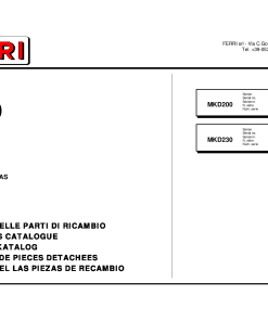 Ferri MKD200_MKD230 Shredder Parts manual catalog PDF Download