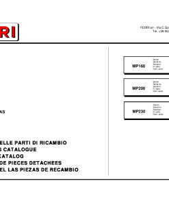 Ferri MP160_MP200_MP230 Shredder Parts manual catalog PDF Download