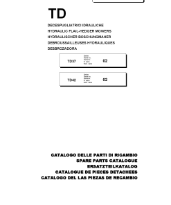 Ferri TD37_TD42 Hydraulic Flail-Hedger Mowers Parts manual catalog PDF Download