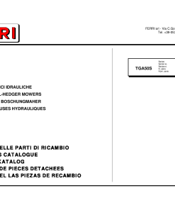 Ferri TGA50S Hydraulic Flail-Hedger Mowers Parts manual catalog PDF Download