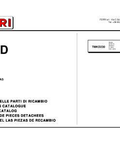 Ferri TMKD230 Shredder Parts manual catalog PDF Download