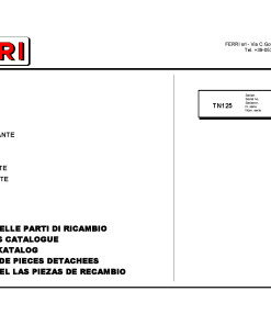 Ferri TN125 Shredder Parts manual catalog PDF Download