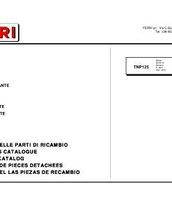 Ferri TNP125 Shredder Parts manual catalog PDF Download