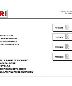 Ferri TSE58ZS_TSE70ZS Hydraulic Flail-Hedger Mowers Parts manual catalog PDF Download