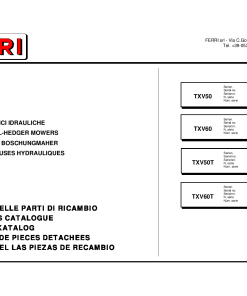 Ferri TXV50T_TXV60T Hydraulic Flail-Hedger Mowers Parts manual catalog PDF Download