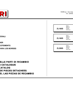 Ferri ZL160S_ZL180S_ZL200S Shredder Parts manual catalog PDF Download