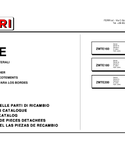 Ferri ZMTE160_ZMTE180_ZMTE200 Shredder Parts manual catalog PDF Download