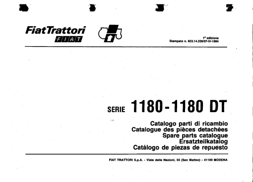 Fiat 1180 Parts manual catalog PDF Download