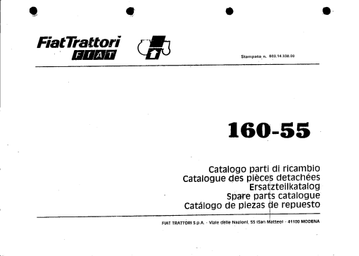 Fiat 160-55 Parts manual catalog PDF Download