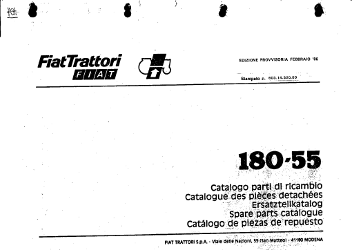 Fiat 180-55 Parts manual catalog PDF Download
