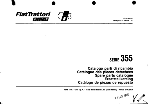 Fiat 355 Parts manual catalog PDF Download