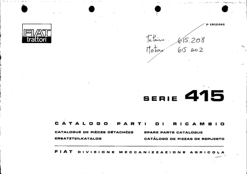Fiat 415 Parts manual catalog PDF Download