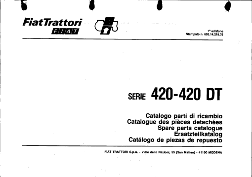 Fiat 420 Parts manual catalog PDF Download