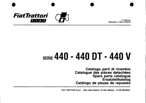 Fiat 440 Parts manual catalog PDF Download