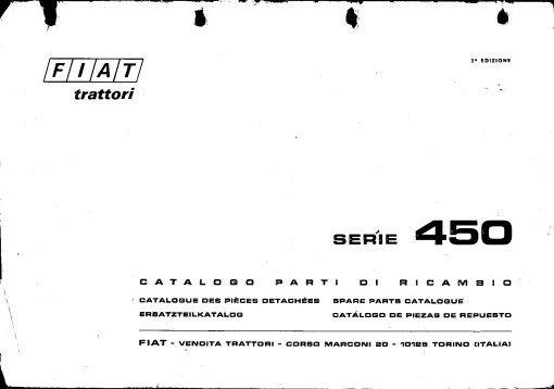 Fiat 450 Parts manual catalog PDF Download