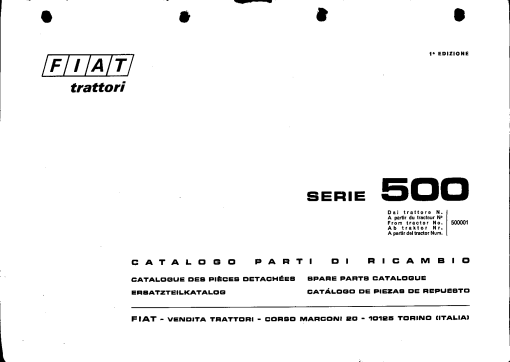Fiat 500 Parts manual catalog PDF Download