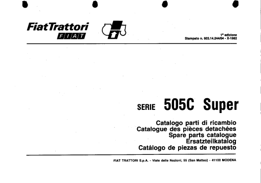 Fiat 505C_Super Parts manual catalog PDF Download