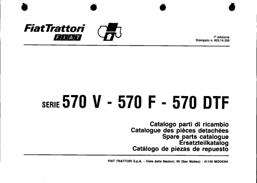 Fiat 570V_570F_570DTF Parts manual catalog PDF Download