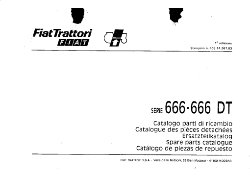 Fiat 666 Parts manual catalog PDF Download