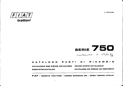 Fiat 750 Parts manual catalog PDF Download