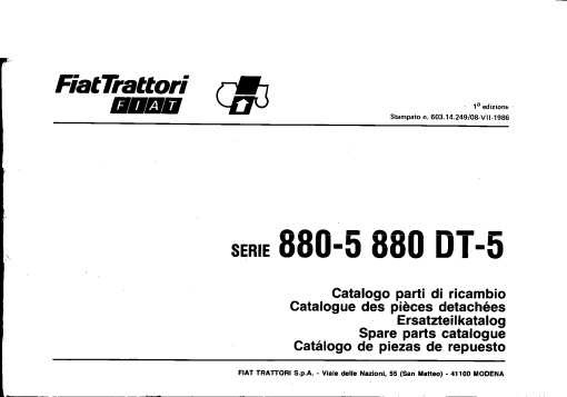 Fiat 880-5_880-5DT Parts manual catalog PDF Download