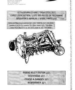 Fobro_KultiRotor_221 Parts manual catalog PDF Download