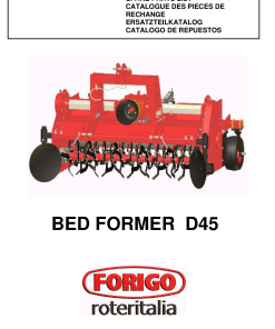 Forigo_bedformer_D45 Parts manual catalog PDF Download