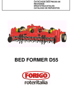 Forigo_bedformer_D55 Parts manual catalog PDF Download