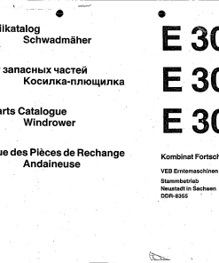 Fortschitt E302_E303 Parts manual catalog PDF Download