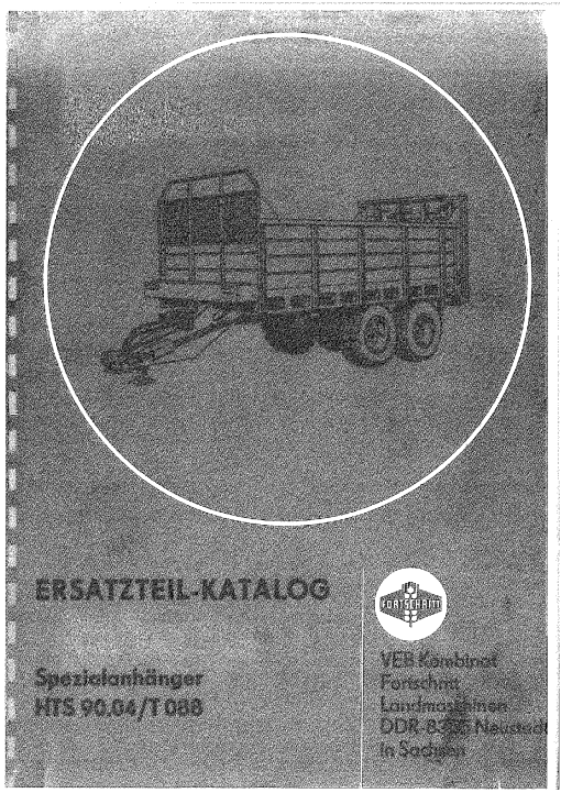Fortschitt T088 Parts manual catalog PDF Download