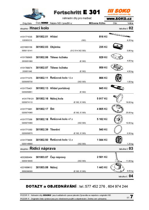 Fortschitt wear_parts Parts manual catalog PDF Download