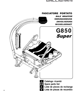 Gallignani G850 Bale_wrapper Parts manual catalog PDF Download