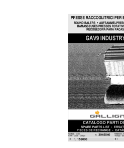 Gallignani GAV9_Industry_XLR Baler Parts manual catalog PDF Download