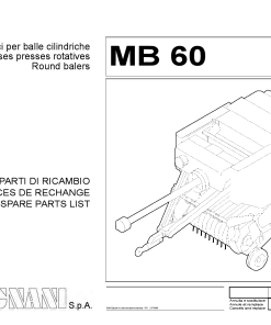Gallignani MB60 Baler Parts manual catalog PDF Download