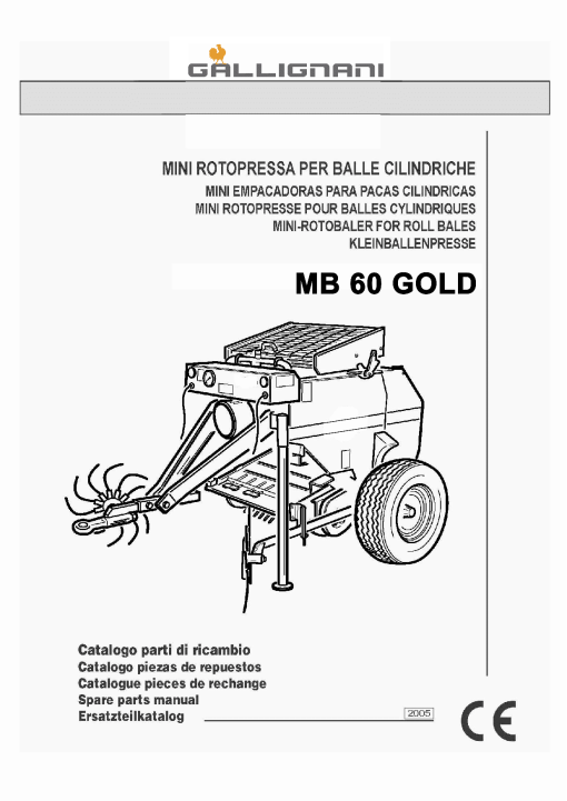 Gallignani MB60_Gold Baler Parts manual catalog PDF Download