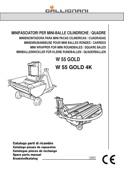 Gallignani W55_Gold Bale_wrapper Parts manual catalog PDF Download